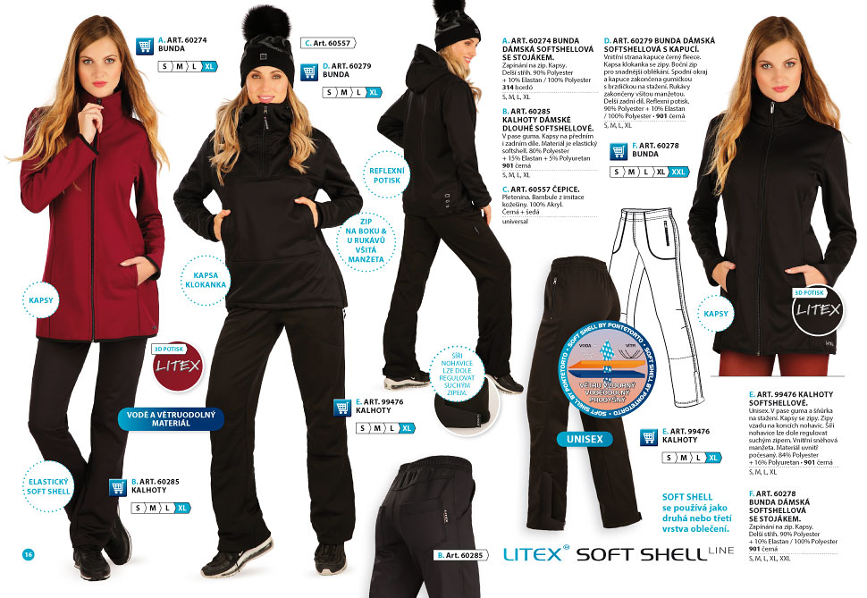 Funkčné oblečenie SoftShell 2019-2020 - LITEX