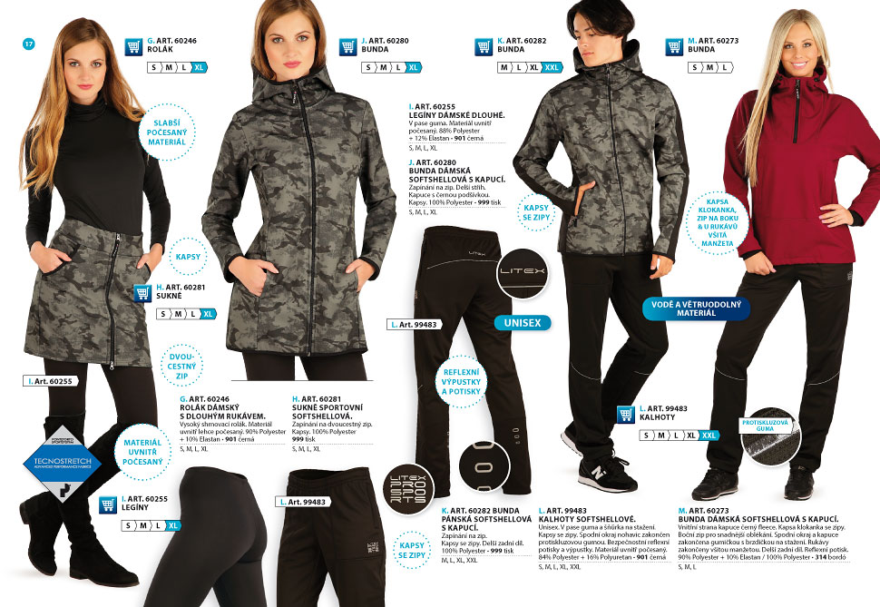 Funkčné oblečenie SoftShell 2019-2020 - LITEX