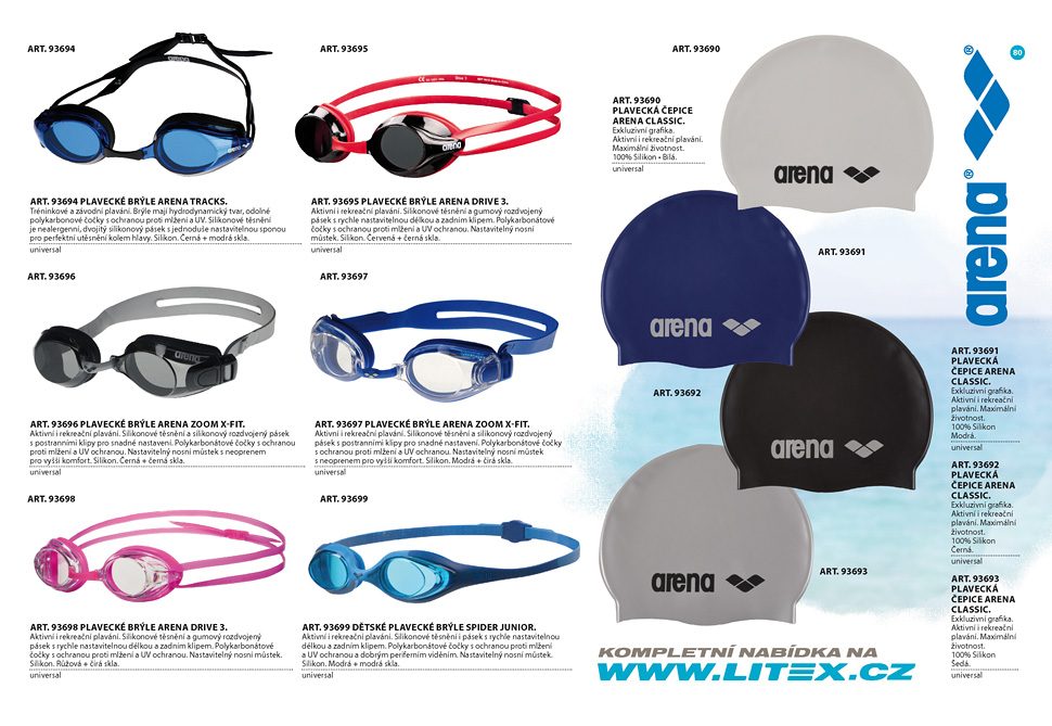 Swimming Goggles and Caps 2017 - LITEX