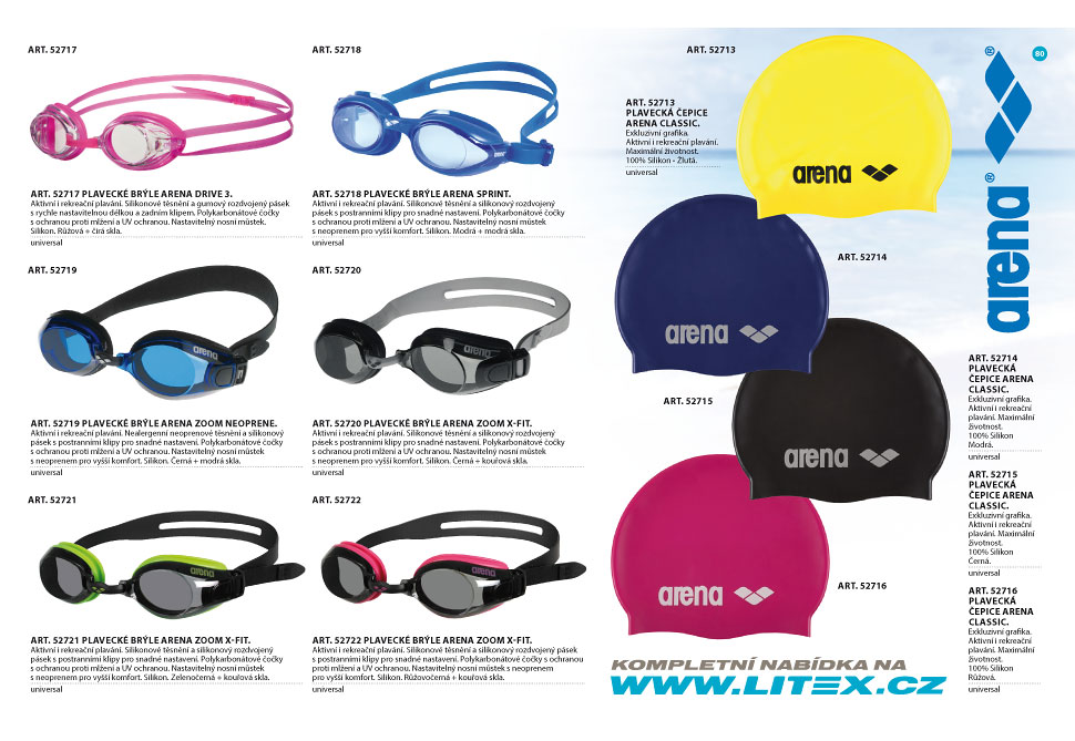 Swimming Goggles and Caps 2018 - LITEX