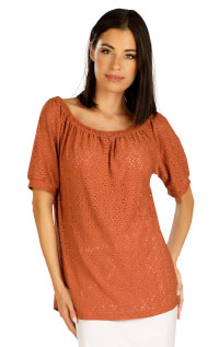 Damen Bluse, kurzarm. LITEX